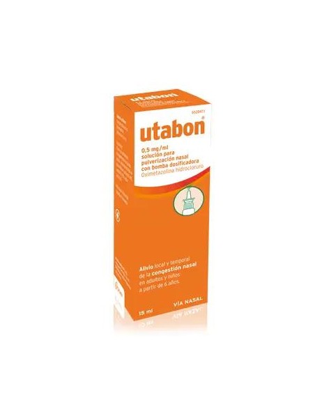 Utabon Adultos 0.5 mg/ ml Nebulizador Nasal con Bomba Dosificadora 15 ml Utabon Adultos 0.5 mg/ ml Nebulizador Nasal con Bomba Dosificadora 15 ml