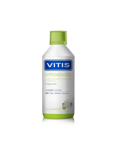 VITIS Orthodontic Colutorio Sabor Manzana Menta 500 ml