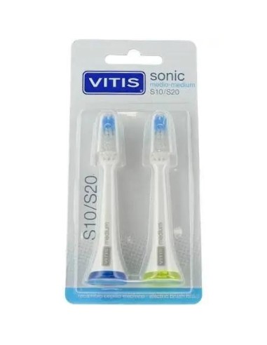 VITIS Recambio Cepillo Dental Eléctrico S10/S20 2 Unidades