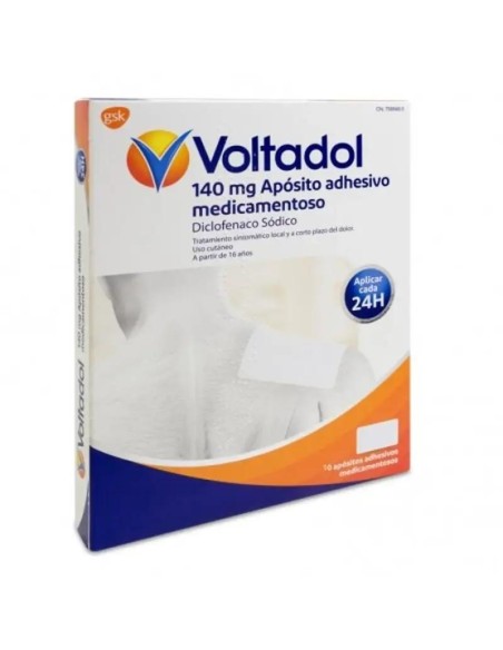 Voltadol 140 Mg, 10 apositos adhesivos medicamentosos