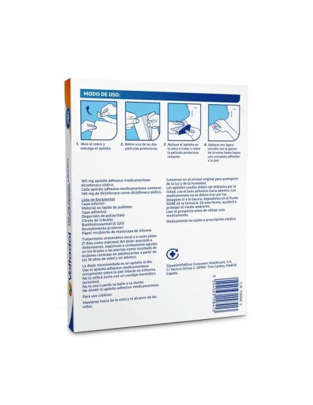 Voltadol 140 mg, 5 Apósitos Adhesivos Medicamentosos
