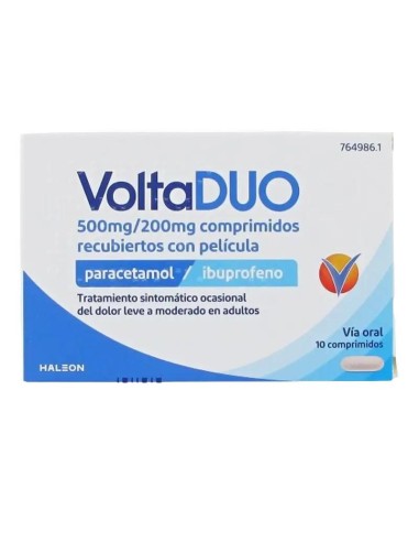 Voltaduo 500 Mg/200 Mg, 10 comprimidos