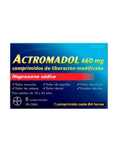 Actromadol 660 mg, 8 Comprimidos