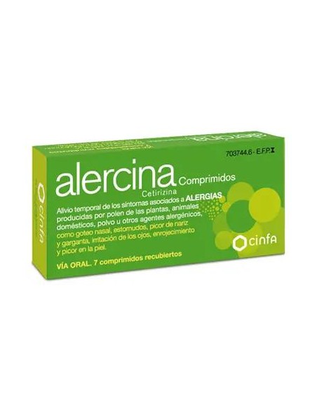 Alercina 10 mg 7 Comprimidos Recubiertos
