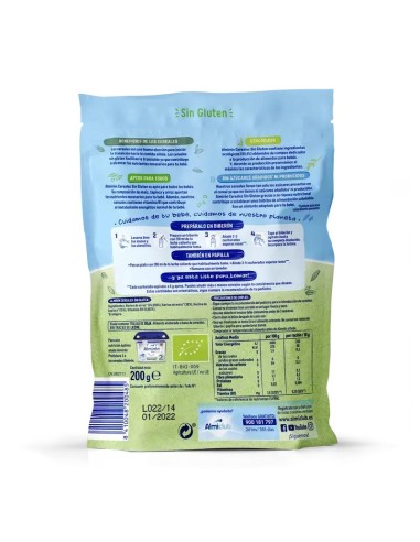 Almirón Cereales Ecológicos Sin Gluten, 200g
