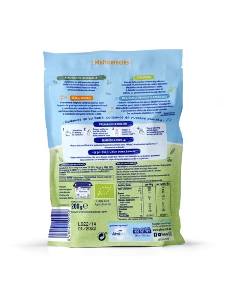 Almirón Cereales Infantiles Ecológicos Multicereales, 200g Almirón Cereales Infantiles Ecológicos Multicereales, 200g
