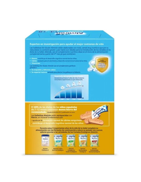 Almirón, Galletas para Bebé Sin Gluten, a partir de 4 Meses, 250g