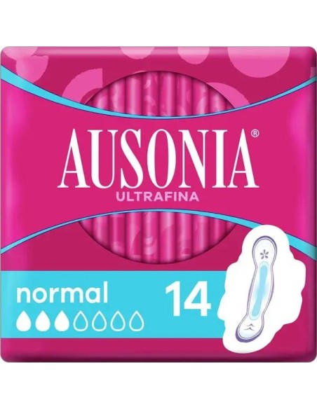 Ausonia Ultrafina Normal Compresas Con Alas, 14 unidades