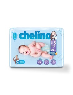 Chelino Pañal Talla 3 (4-10 Kg), 36 unidades
