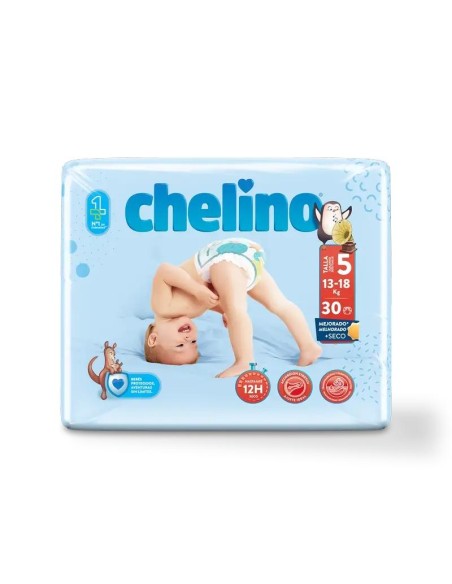 Chelino Pañal Talla 5 (13-18 Kg), 30 unidades