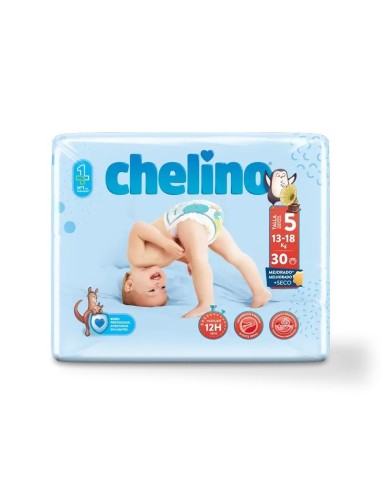Chelino Pañal Talla 5 (13-18 Kg), 30 unidades