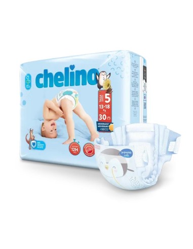 Chelino Pañal Talla 5 (13-18 Kg), 30 unidades