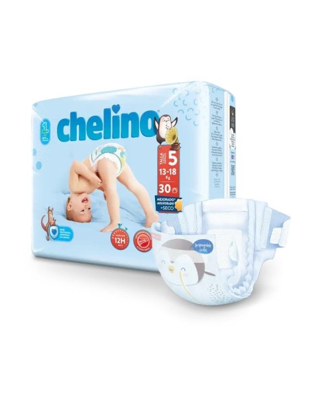 Chelino Pañal Talla 5 (13-18 Kg), 30 unidades