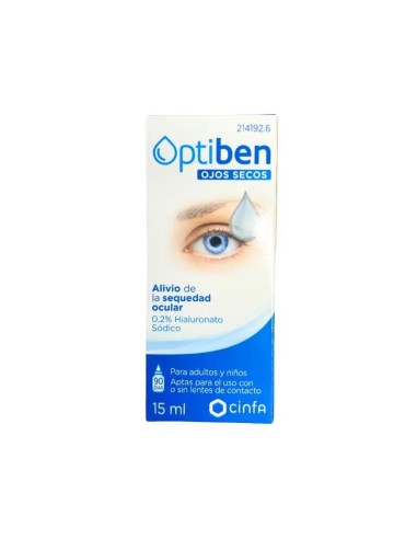Cinfa Optiben Ojos Secos Gotas Sequedad Ocular, 15 ml