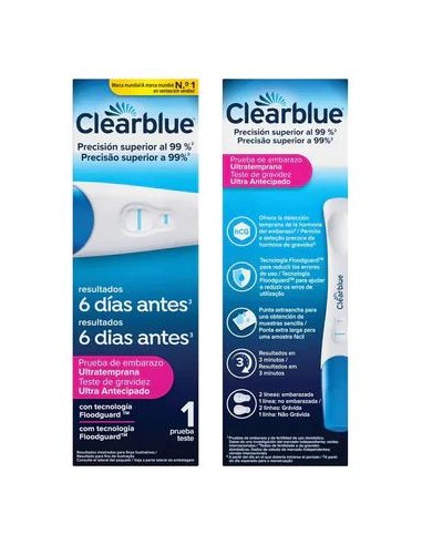 Clearblue Ultratemprana Prueba de Embarazo 10 mI, Resultados 6 Días Antes, 1 Test Analógico