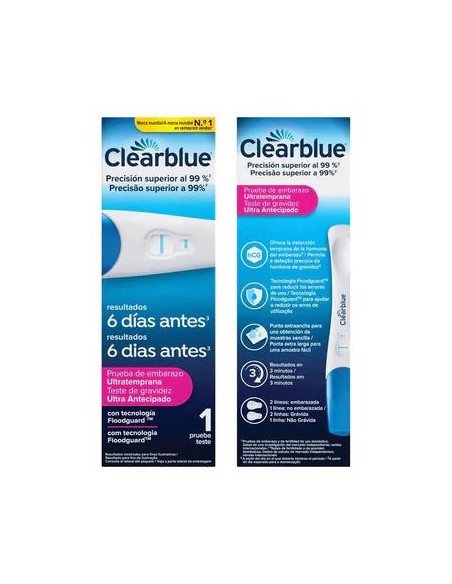 Clearblue Ultratemprana Prueba de Embarazo 10 mI, Resultados 6 Días Antes, 1 Test Analógico
