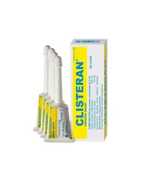 Clisteran Solucion Rectal, 4 Enemas 5 ml