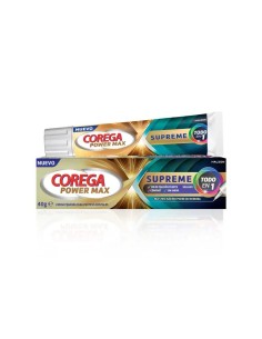 Corega Power Max Supreme Crema Fijadora Prótesis Dental, 40 gr