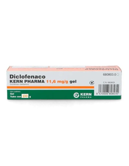 Diclofenaco Kern Pharma 11,6 Mg/G Gel Cutáneo, 100 gr Diclofenaco Kern Pharma 11,6 Mg/G Gel Cutáneo, 100 gr