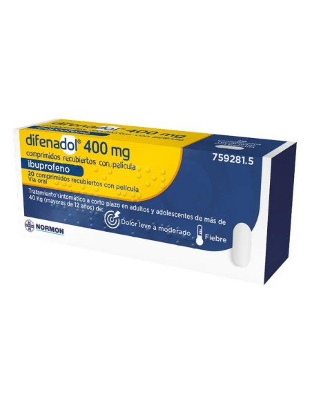 Difenadol 400 mg, 20 Comprimidos recubiertos