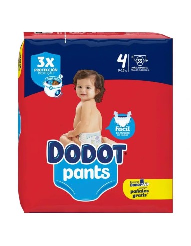 Dodot Pants Pañal Braguita Talla 4 (9-15 Kg), 33 unidades