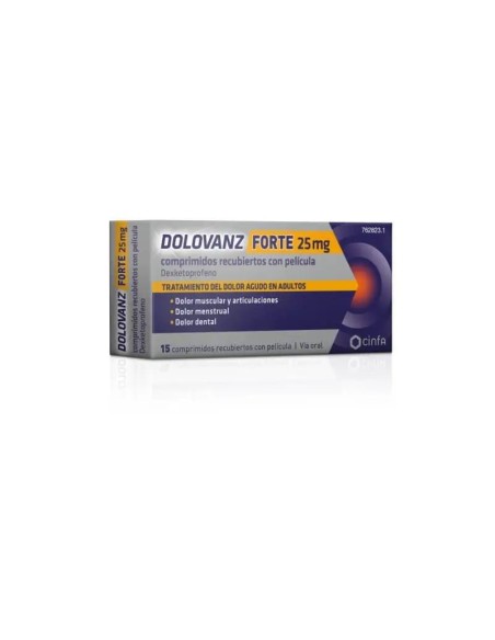 Dolovanz Forte 25 Mg, 15 comprimidos recubiertos