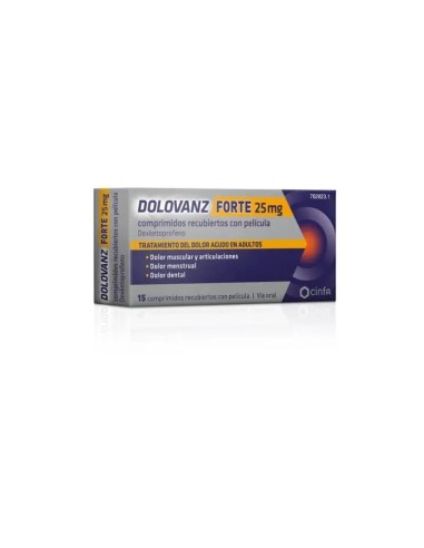 Dolovanz Forte 25 Mg, 15 comprimidos recubiertos