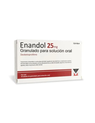 Enandol 25mg, 10 Sobres Granulado Para Solución Oral