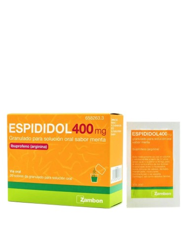 Espididol 400 mg granulado para solución oral Sabor Menta, 20 sobres