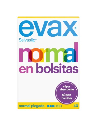 Evax Salvaslip Normal Protegeslips Super Absorvente, 40 unidades