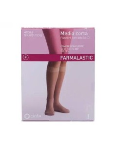 Farmalastic Media Corta Compresión Fuerte Puntera Cerrada, Talla XL, Unidad 2