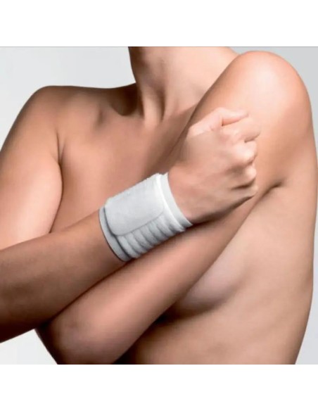 Farmalastic Muñequera Velcro, Talla Grande Blanca