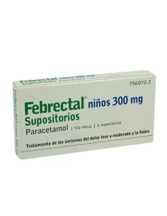 Febrectal Niños 300 mg Paracetamol 6 Supositorios 2