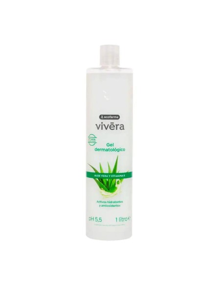 Acofar Vivera Gel Aloe Vera Vitamina E Dermatológico, 1 Litro Acofar Vivera Gel Aloe Vera Vitamina E Dermatológico, 1 Litro