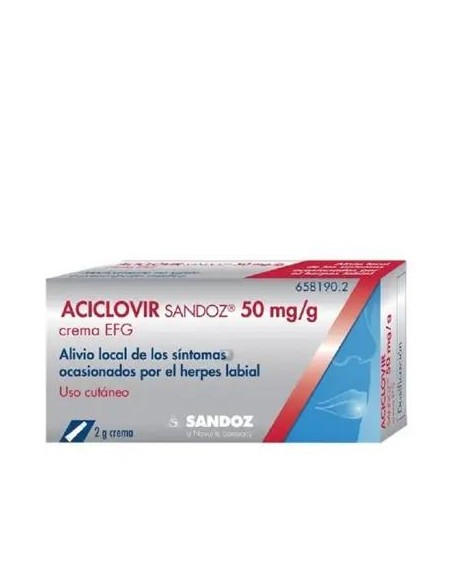 Aciclovir Sandoz 50 mg/g Crema 2 gr