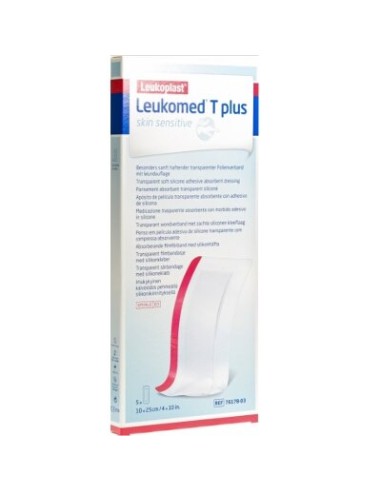 LEUKOMED T PLUS SKIN SENSIT 10X25 CM 5 U