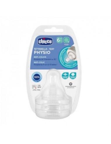 TETINA PHYSIO 6M+ PAPILLA SIL 2UD