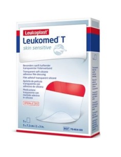LEUKOMED T SKIN SENSIT 5X7,2 CM 5 UDS