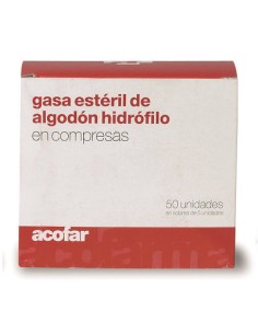 ACOFAR COMPRESAS GASA ESTERIL 50 UD