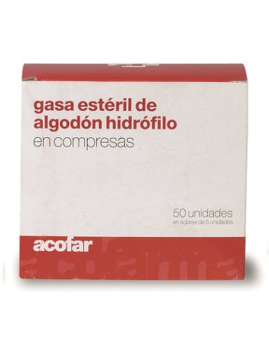 ACOFAR COMPRESAS GASA ESTERIL 50 UD