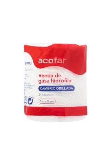 ACOFAR VENDA GASA HIDROF CAMBRIC 5MX5CM