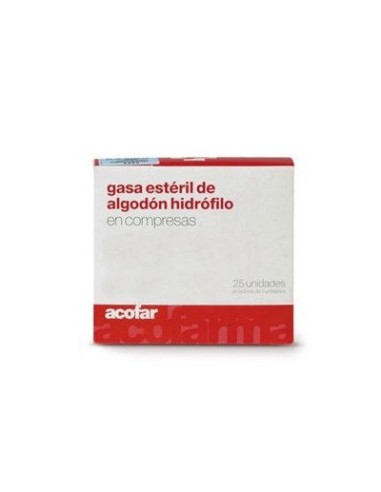 ACOFAR COMPRESAS GASA ESTERIL 25 UD