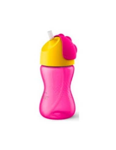 VASO PAJITA AVENT 300ML 12M ROSA