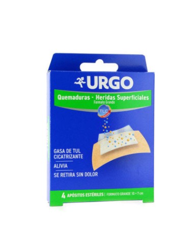 URGO QUEMADURAS 10X7 CM 4 APOS