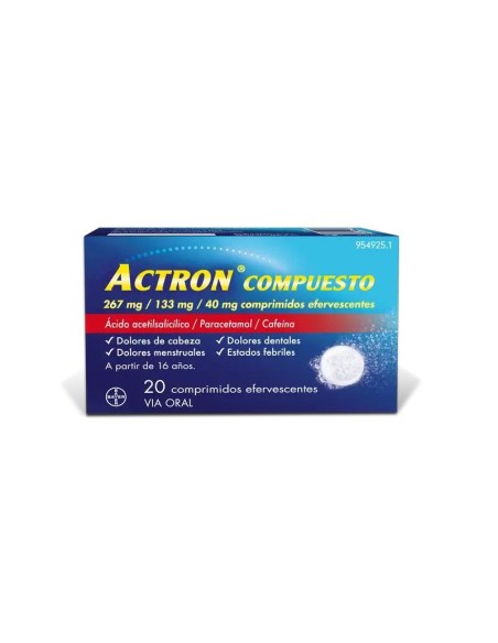 Actron Compuesto 20 Comprimidos Efervescentes