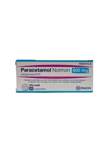 Paracetamol Normon EFG 500 mg, 20 Comprimidos