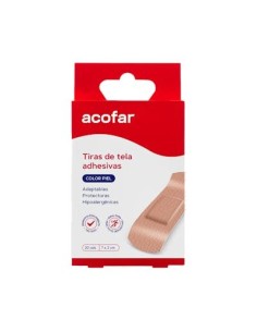 ACOFAR TIRAS DE TELA COLOR PIEL 20 UDS