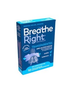 TIRAS NASALES BREATHE RIGHT GD TRANSP 10