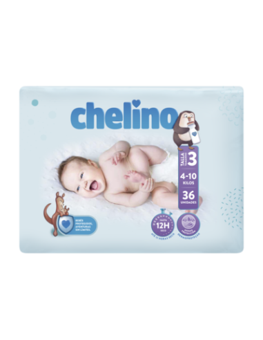 PAÑAL CHELINO INFANTIL T.3 4-10KG 36 UNI