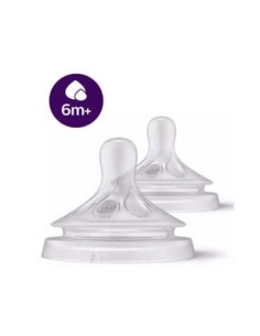 AVENT 2 TETINAS NAT LIQUIDOS ESPESOS +6M